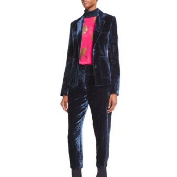 Phillip Lim 3.1 Tailored Blue Velvet Blazer - Picture 4 of 15